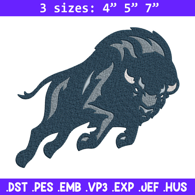 Bison Mascot embroidery design, College embroidery, Sport embroidery, logo sport embroidery, Embroidery design.jpg