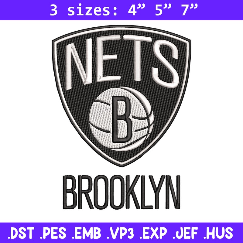 Brooklyn Nets logo embroidery design,NBA embroidery,Sport embroidery, Logo sport embroidery, Embroidery design..jpg