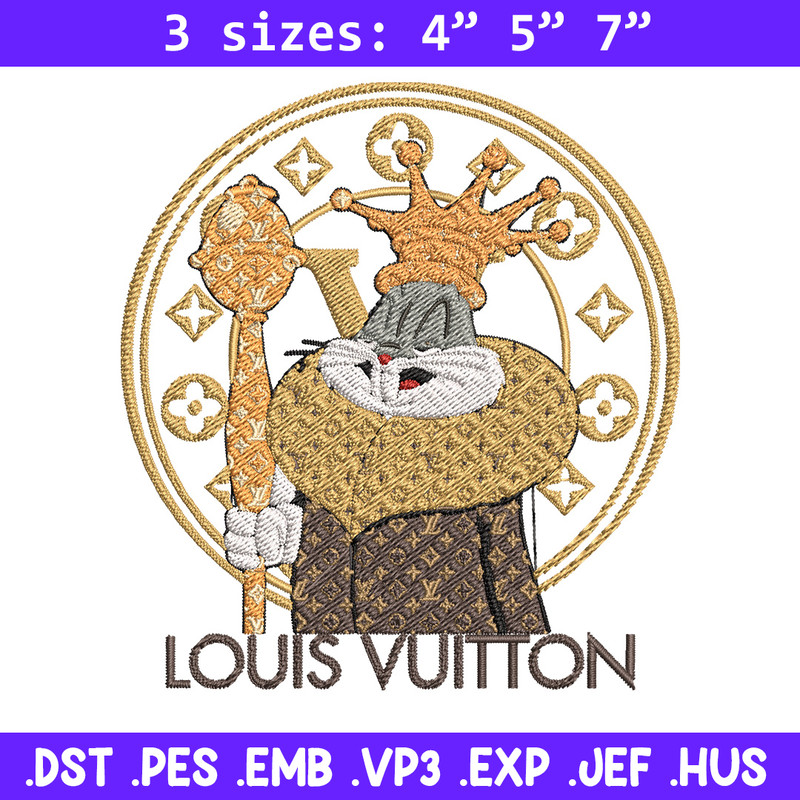 Bunny cartoon lv Embroidery Design, Lv Embroidery, Embroidery File, Brand Embroidery, Logo shirt, Digital download.jpg