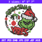 Christmas Vibes Grinch Embroidery design, Grinch Christmas Embroidery, Grinch design, Embroidery file, Digital download..jpg