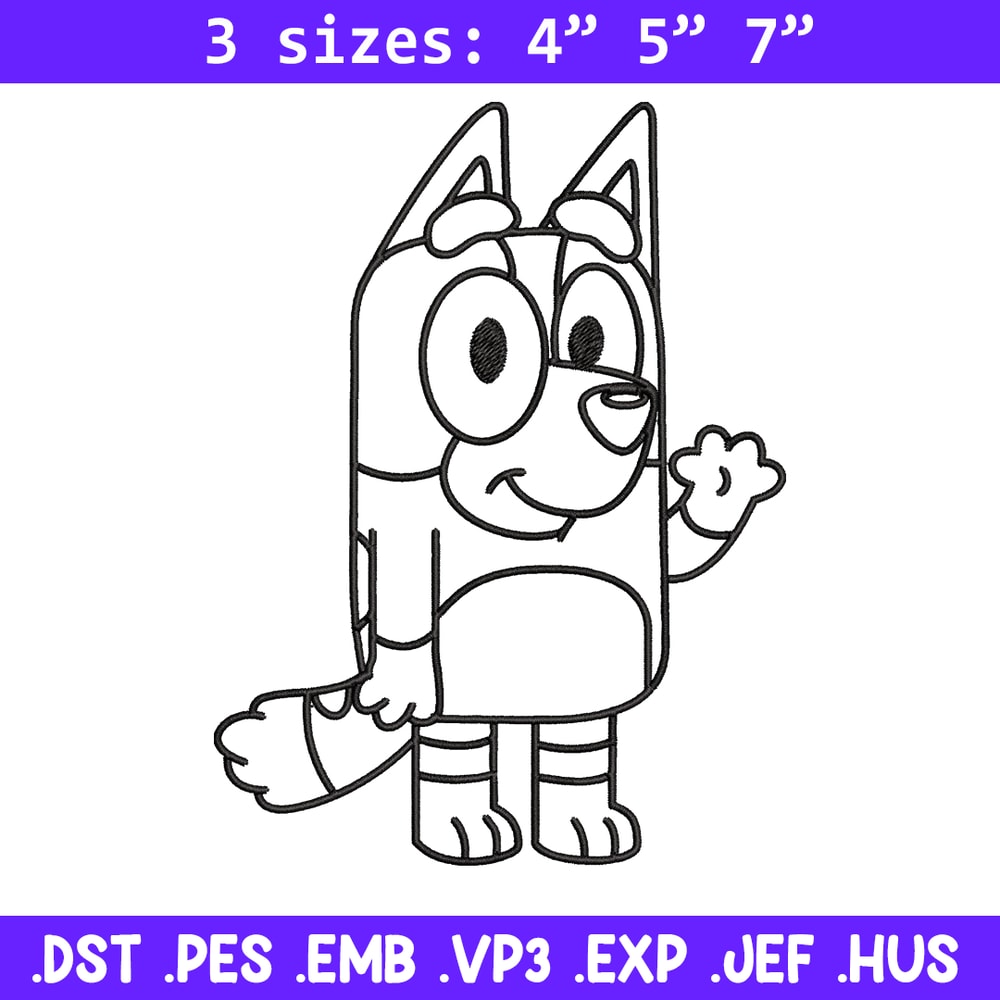 Dad Bluey Coloring Pages Embroidery, Bluey Embroidery, Embroidery File, cartoon design, cartoon shirt, Digital download..jpg