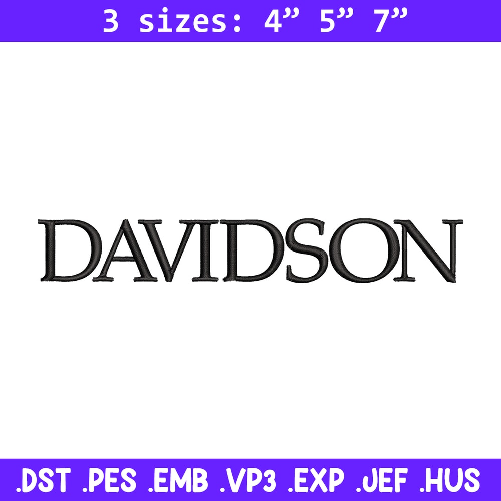 Davidson logo embroidery design, Logo embroidery, Sport embroidery, logo sport embroidery, Embroidery design.jpg