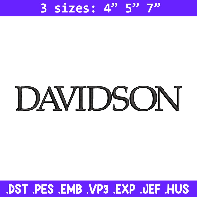 Davidson logo embroidery design, Logo embroidery, Sport embroidery, logo sport embroidery, Embroidery design.jpg