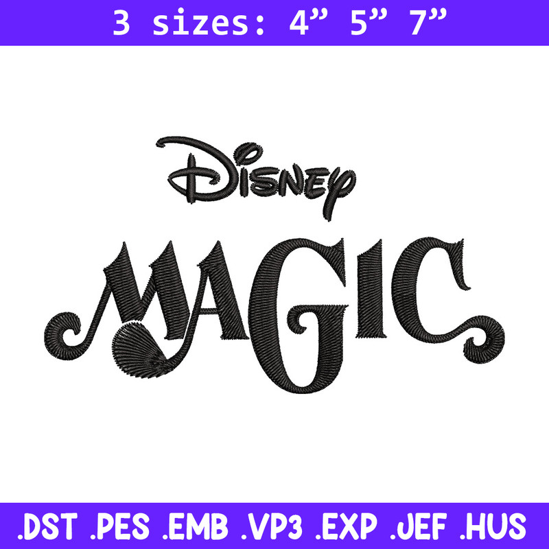 Disney Magic Embroidery Design, Disney logo Embroidery, Embroidery File, Embroidery design, Digital download..jpg