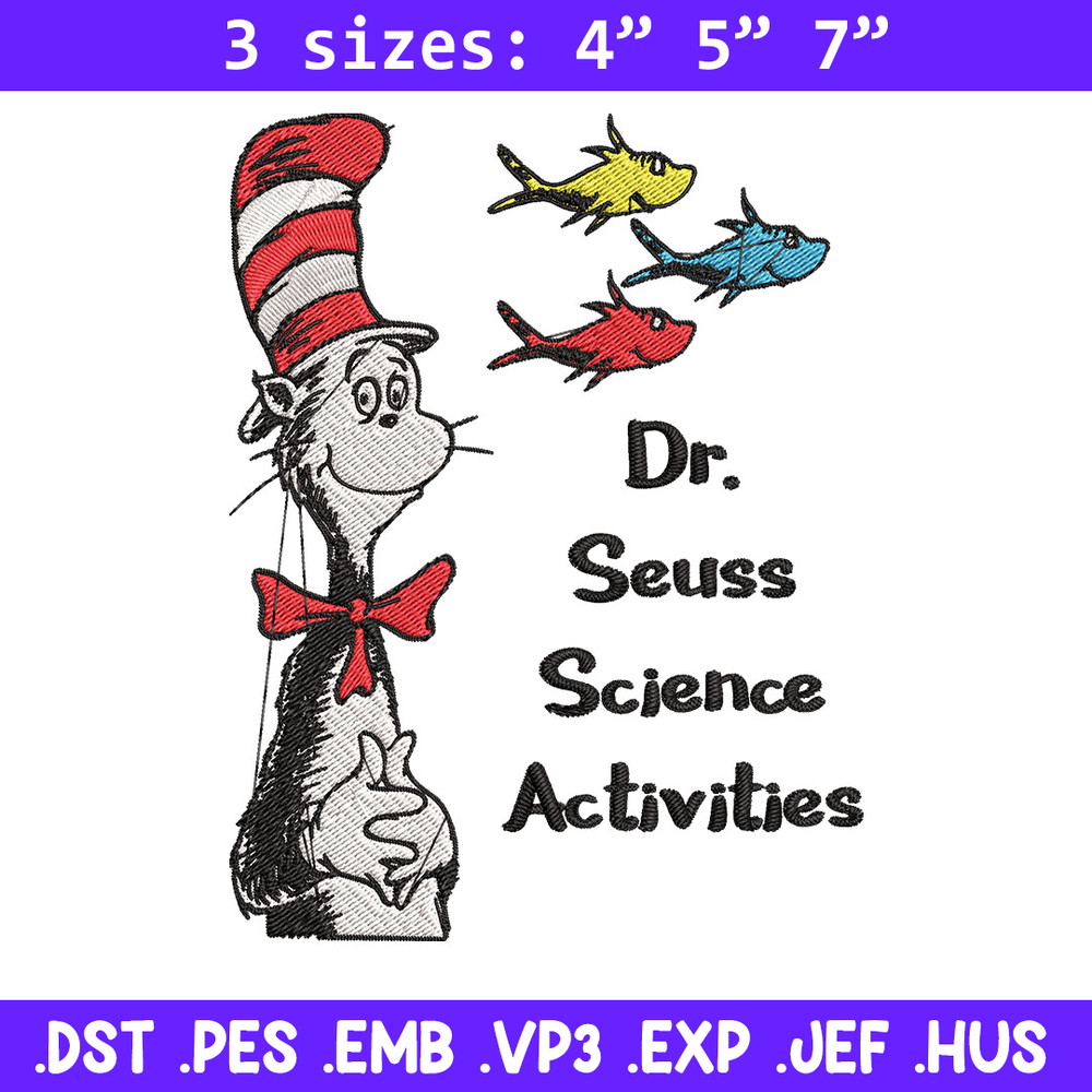 Dr Seuss Science activities Embroidery Design, Dr Seuss Embroidery, Embroidery File, Embroidery design, Digital download.jpg