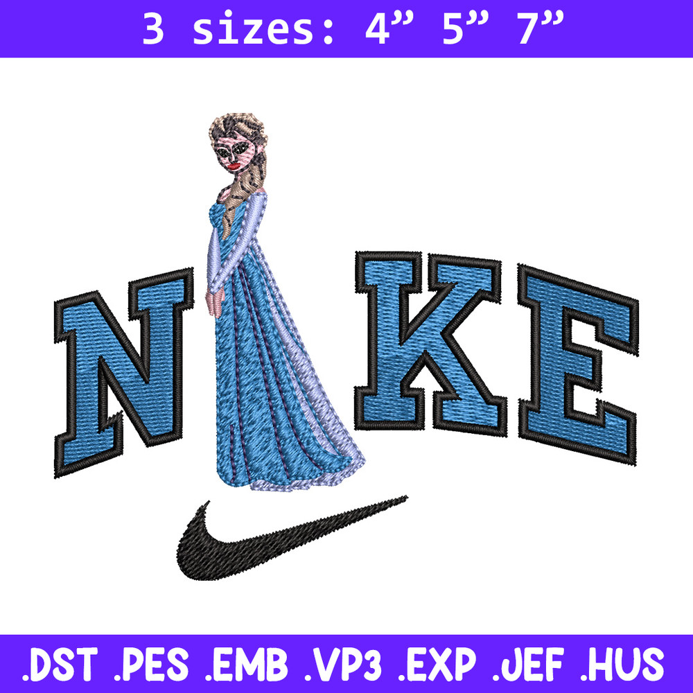 Elsa x nike Embroidery Design, Dinsey Embroidery, Brand Embroidery, Embroidery File, Logo shirt, Digital download.jpg