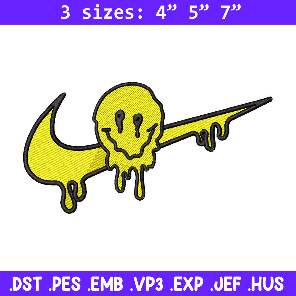 Emoji smile nike embroidery design, Emoji embroidery, nike design, embroidery file, logo shirt, Digital download.jpg