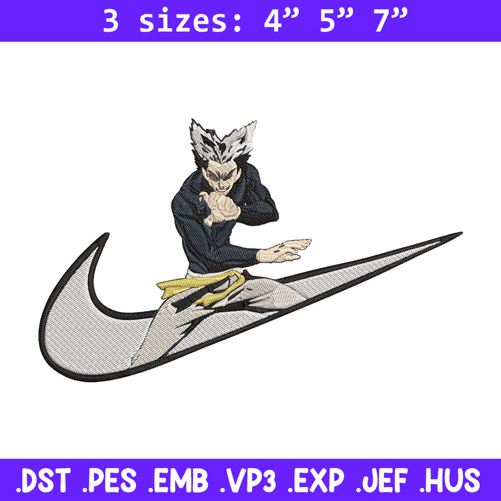 Garou x nike Embroidery Design, One punch man Embroidery, Embroidery File, Nike Embroidery, Anime shirt,Digital download.jpg