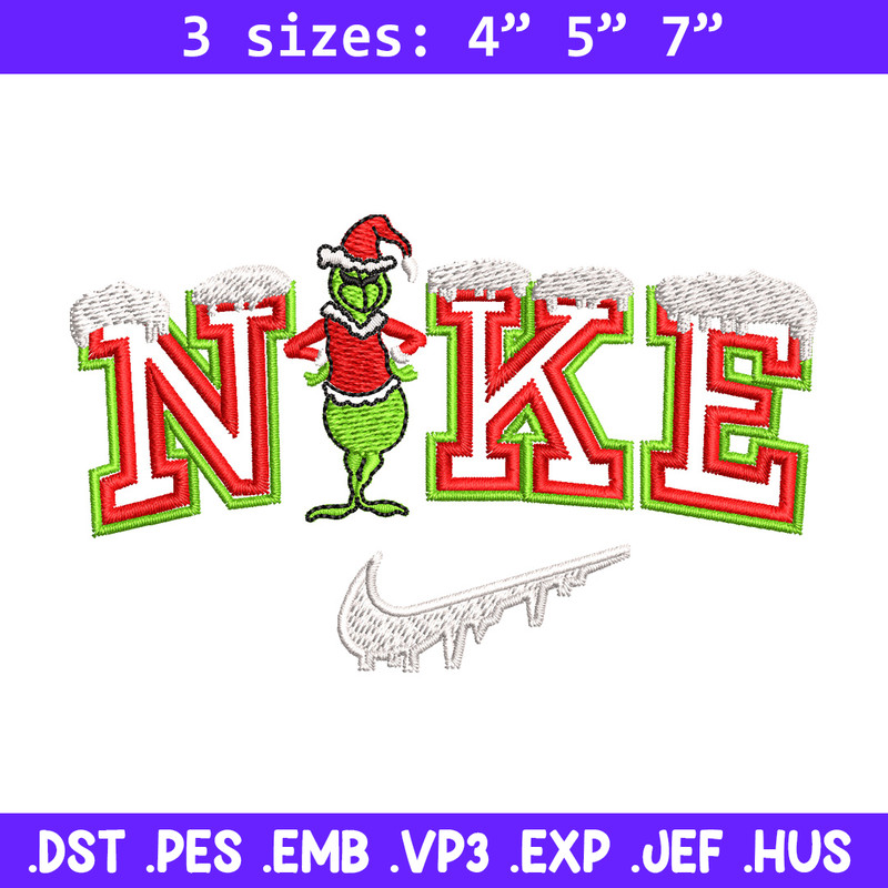 Grinch nike Embroidery Design, Nike Embroidery, Embroidery File, Brand Embroidery, Logo shirt, Digital download.jpg