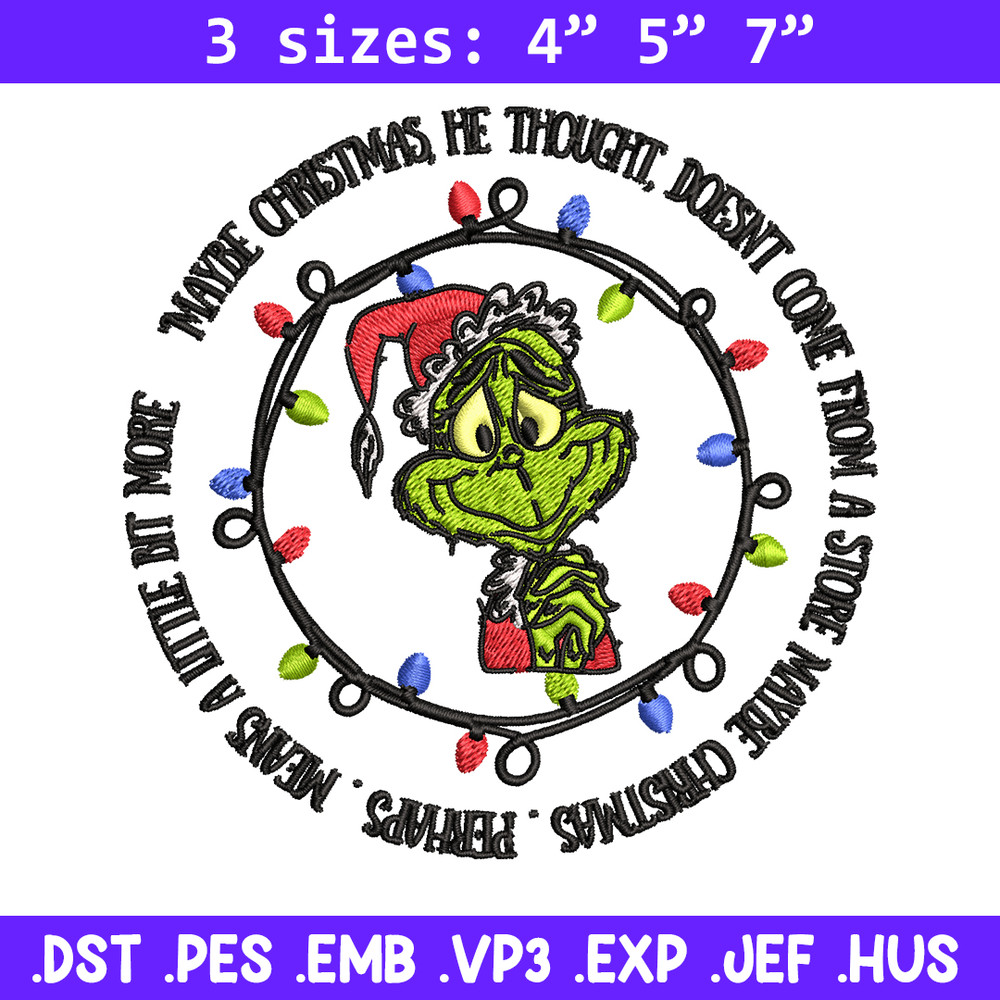 Grinch santa logo Embroidery design, Grinch merry christmas Embroidery, Grinch design, Embroidery File, Instant download.jpg