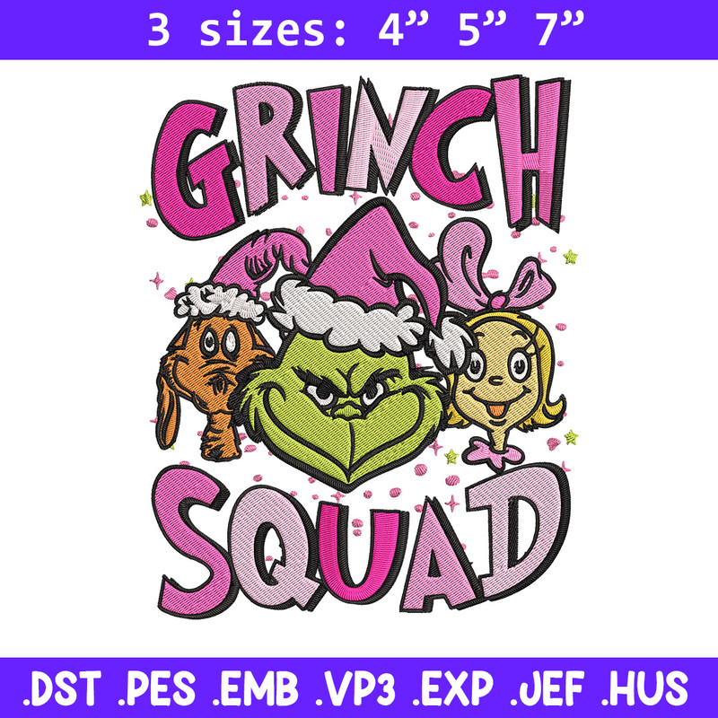 Grinch squad Embroidery Design, Grinch Embroidery, Embroidery File, Chrismas Embroidery, Anime shirt, Digital download.jpg