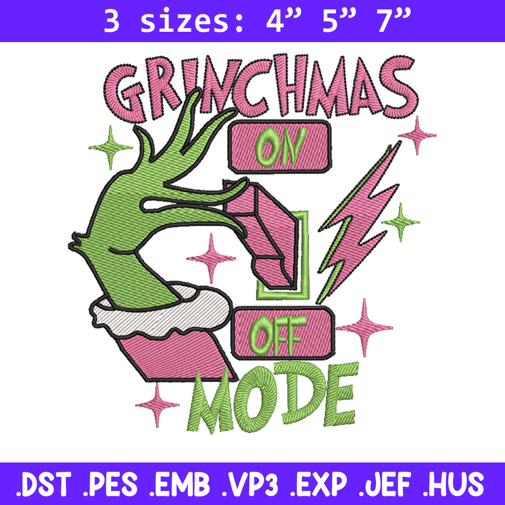 Grinchmas mode embroidery design, Grinch embroidery, Chrismas design, Embroidery shirt, Embroidery file,Digital download.jpg