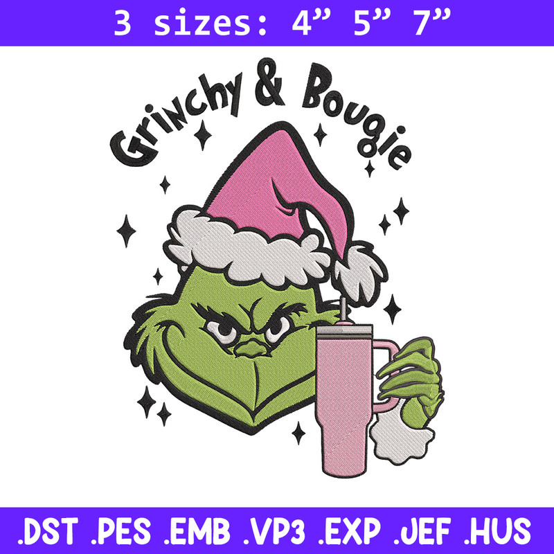 Grinchy bougie Embroidery Design, Grinch Embroidery, Embroidery File,Chrismas Embroidery, Anime shirt, Digital download.jpg