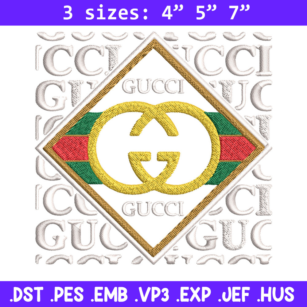 Gucci design Embroidery Design, Gucci Embroidery, Brand Embroidery, Logo shirt, Embroidery File, Digital download.jpg