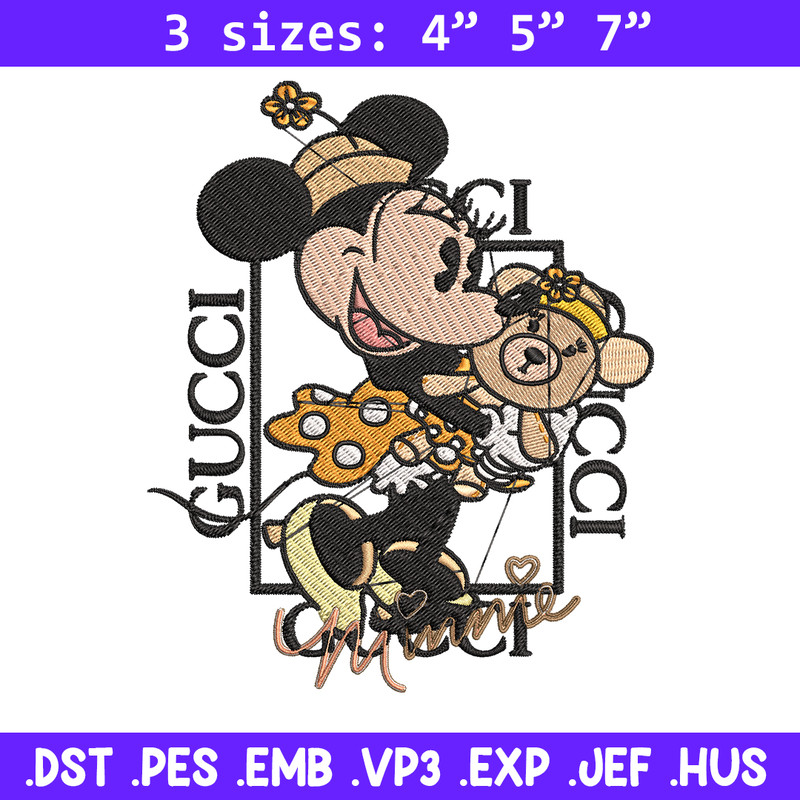 Gucci Minnie mouse Embroidery design, Gucci Embroidery, Disney design, Embroidery File, cartoon shirt, Instant download..jpg