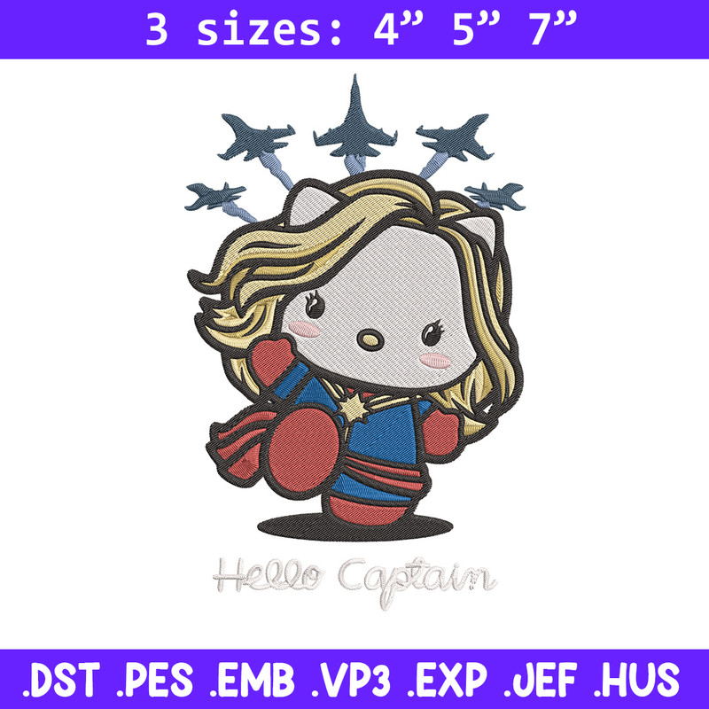 Hello captain Embroidery Design, Hello kitty Embroidery, Embroidery File, Anime Embroidery, Anime shirt,Digital download.jpg