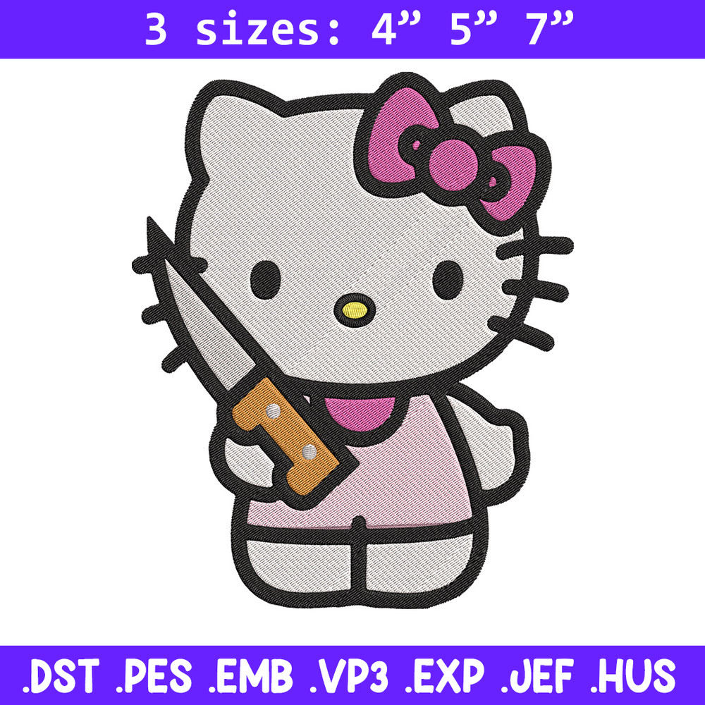 Hello kitty knife Embroidery Design, Hello kitty Embroidery, Embroidery File, Anime Embroidery, Digital download..jpg