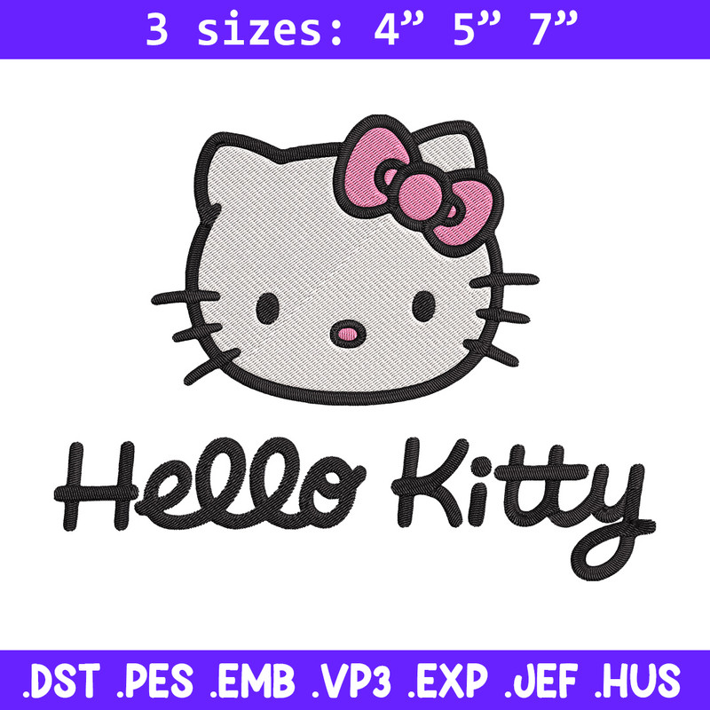 Hello Kitty logo Embroidery Design, Hello kitty Embroidery, Embroidery File, Anime Embroidery, Digital download.jpg