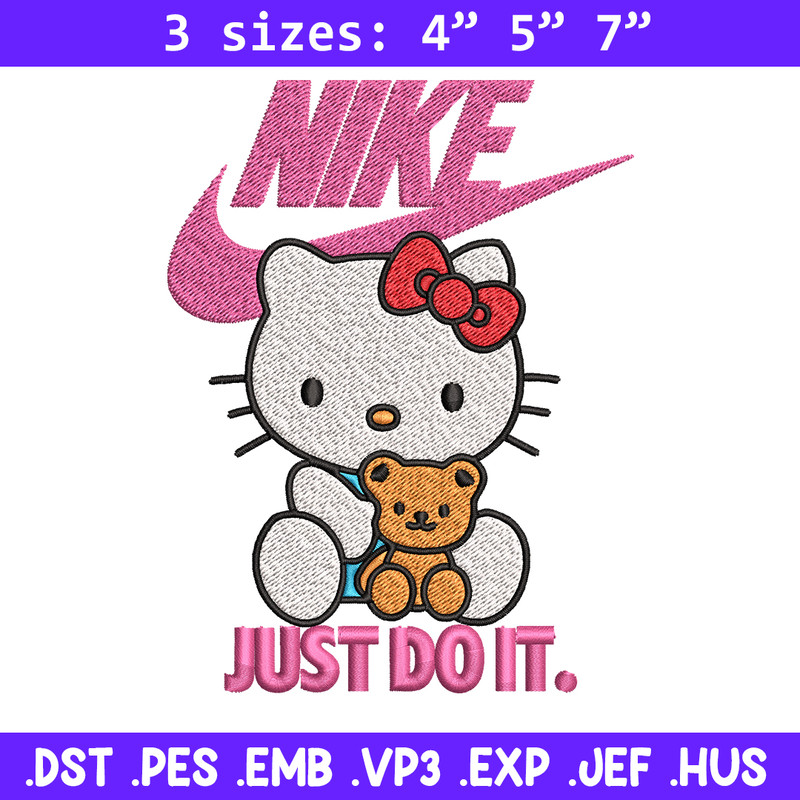 Hello kitty Nike Embroidery design, Hello kitty Embroidery, Nike design, Embroidery file, cartoon logo. Instant download.jpg