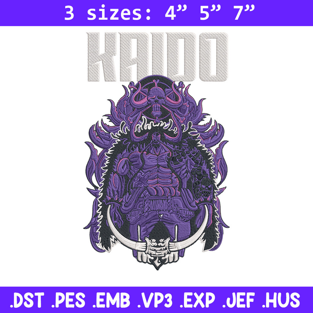 Kaido poster Embroidery Design,One piece Embroidery, Embroidery File, Anime Embroidery, Anime shirt, Digital download.jpg
