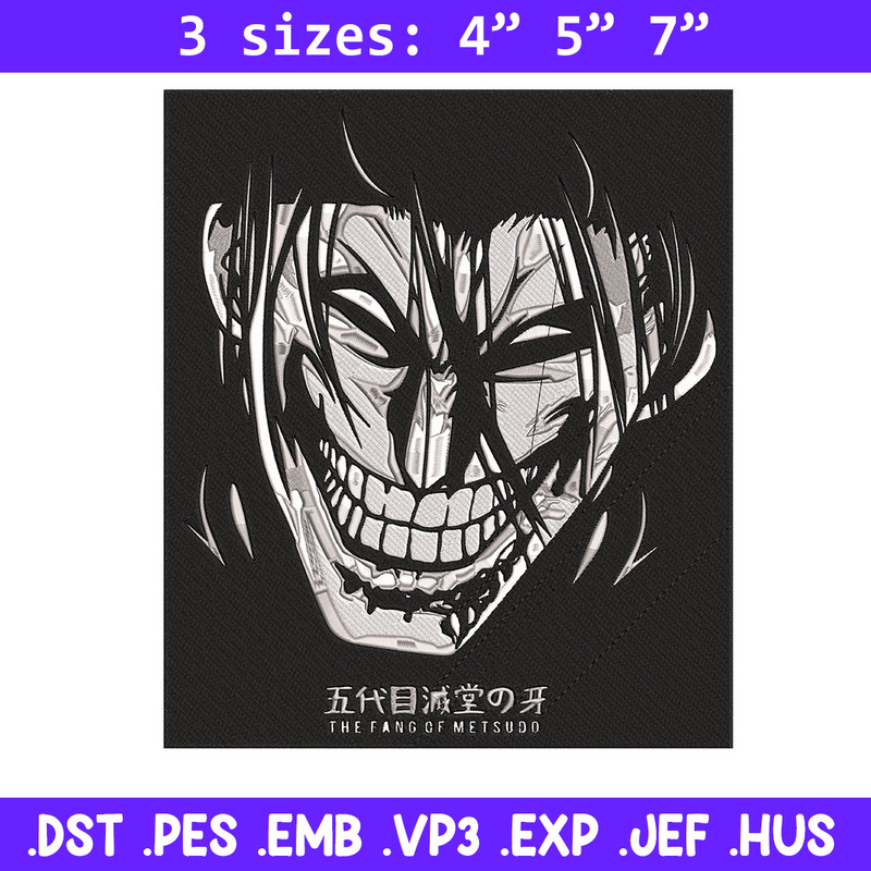 Kanoh Agito Embroidery Design,Kengan Ashura Embroidery, Embroidery File, Anime Embroidery, Anime shirt, Digital download.jpg