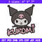 Kuromi logo Embroidery Design, Hello kitty Embroidery, Embroidery File, Anime Embroidery, Anime shirt, Digital download..jpg
