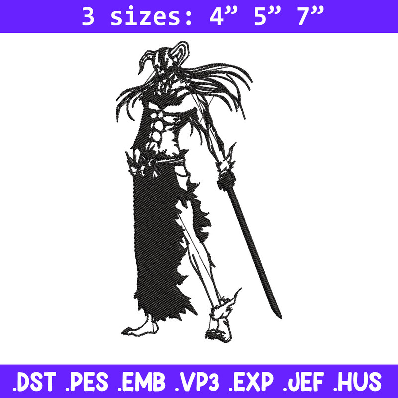 Kurosaki Ichigo Embroidery Design, Bleach Embroidery, Embroidery File, Anime Embroidery, Anime shirt, Digital download.jpg