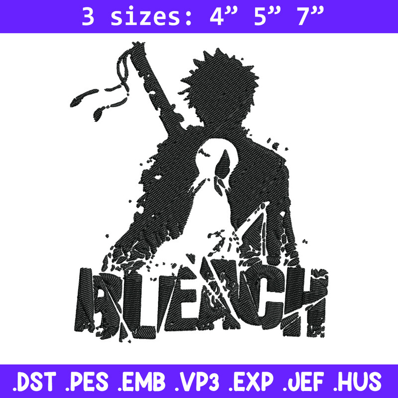 Kurosaki Ichigo Embroidery Design, Bleach Embroidery, Embroidery File, Anime Embroidery,Anime shirt, Digital download.jpg
