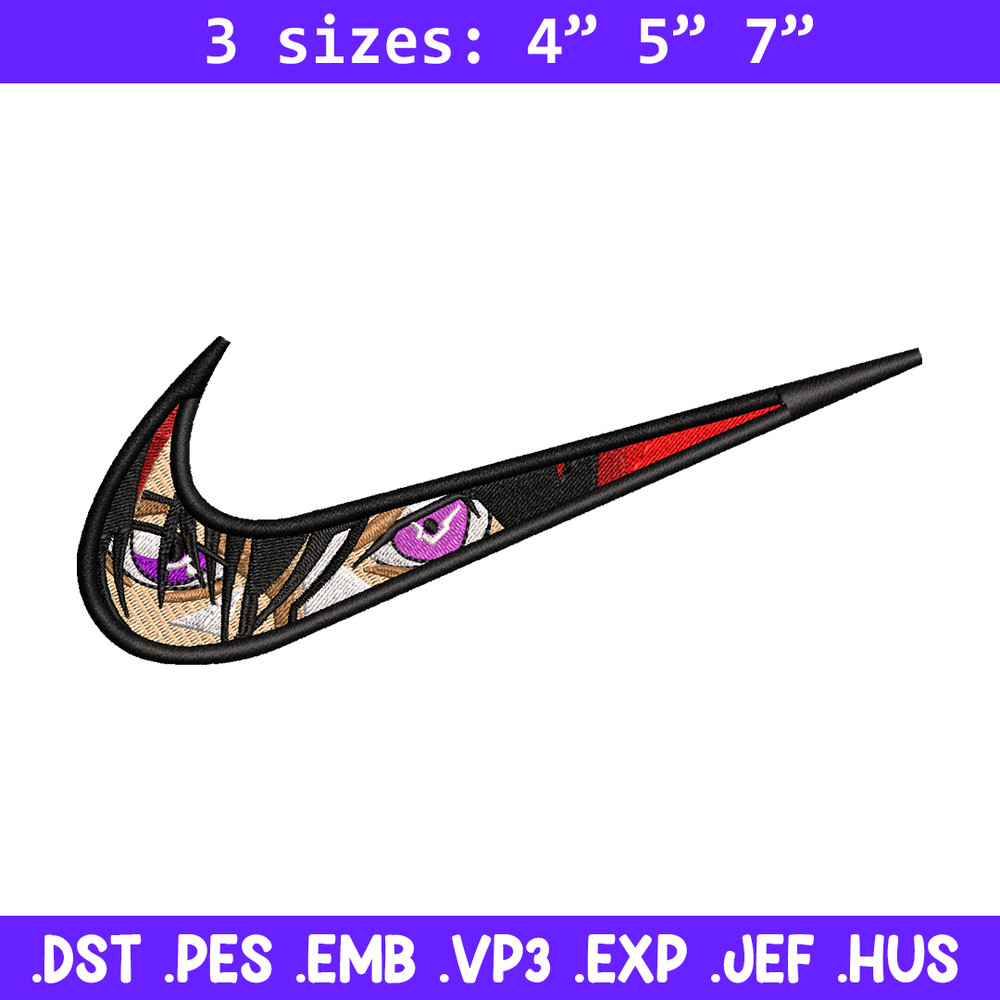 Lelouch vi Britannia Nike embroidery design, anime embroidery, nike design, anime design, anime shirt, Digital download.jpg