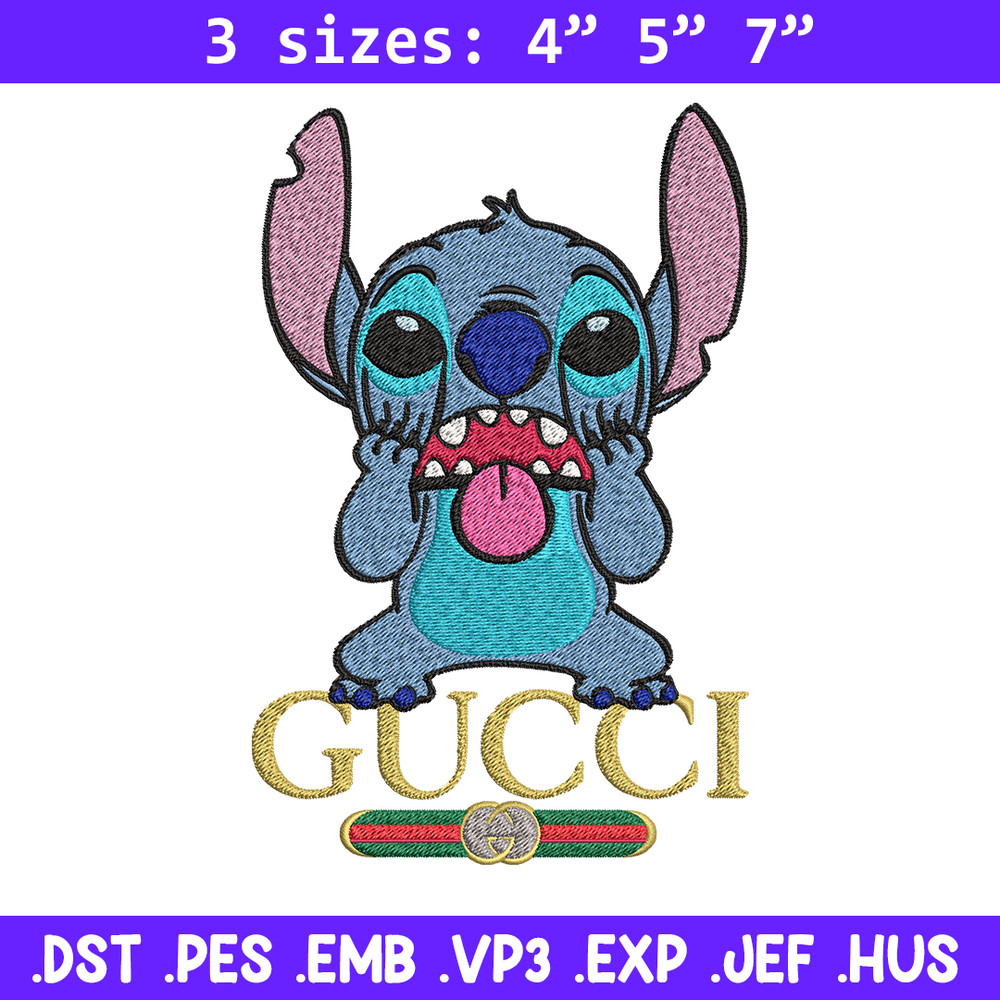 Logo Gucci Stitch Embroidery design, Disney Embroidery, Disney design, Embroidery File, cartoon shirt, Digital download..jpg