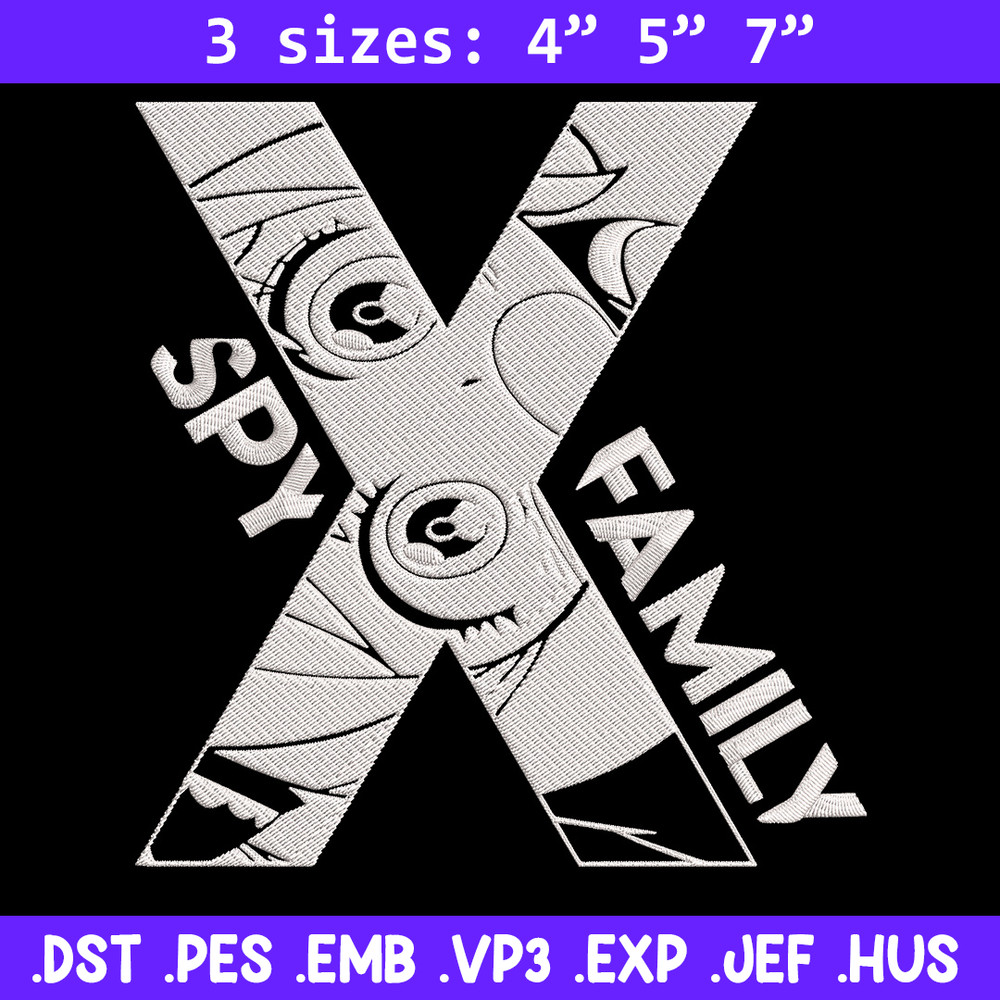 Logo spy x family Embroidery Design, Spy x family Embroidery, Embroidery File, Anime Embroidery, Digital download.jpg