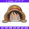 Luffy Peeker Embroidery Design, One piece Embroidery, Embroidery File, Anime Embroidery, Anime shirt, Digital download.jpg