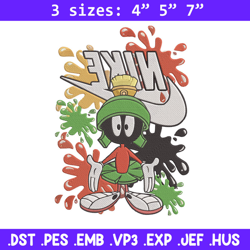 Marvin x nike Embroidery Design, Marvin Embroidery, Embroidery File, Anime Embroidery, Anime shirt, Digital download.jpg