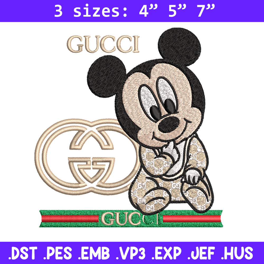 Mickey baby Embroidery Design, Gucci Embroidery, Embroidery File, Logo shirt, Sport Embroidery, Digital download..jpg