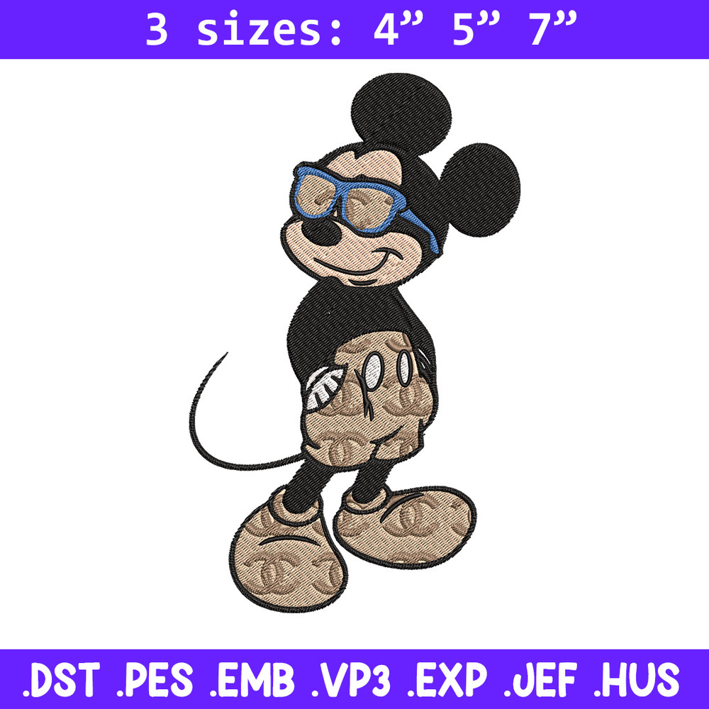 Mickey cool Embroidery Design, Gucci Embroidery, Brand Embroidery, Embroidery File, Logo shirt, Digital download.jpg