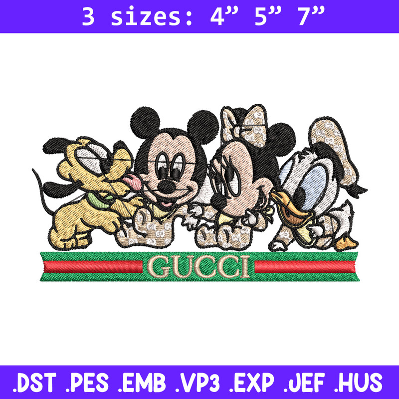 Mickey friends Embroidery Design, Gucci Embroidery, Embroidery File, Logo shirt, Sport Embroidery, Digital download.jpg
