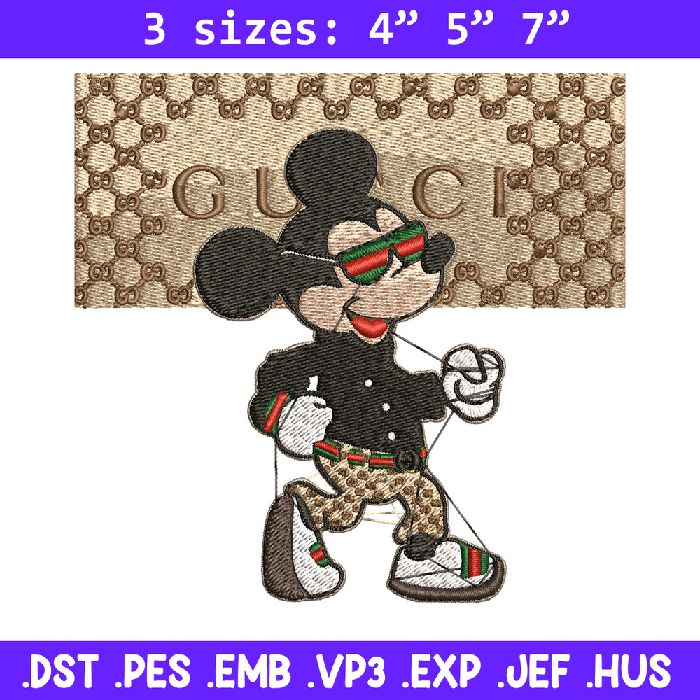 Mickey gucci Embroidery Design, Gucci Embroidery, Embroidery File, Logo shirt,Sport Embroidery, Digital download.jpg