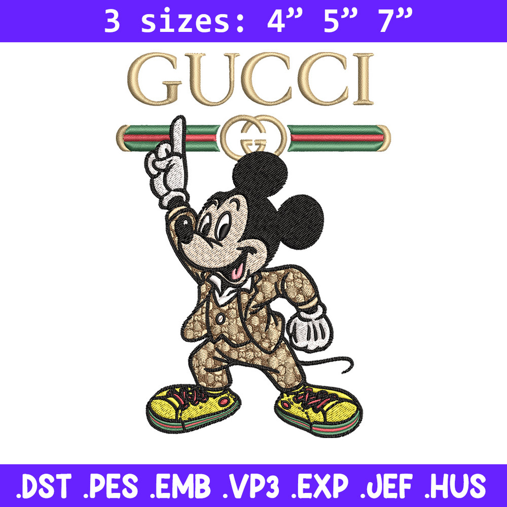 Mickey gucci Embroidery Design, Gucci Embroidery, Embroidery File,Logo shirt, Sport Embroidery, Digital download.jpg