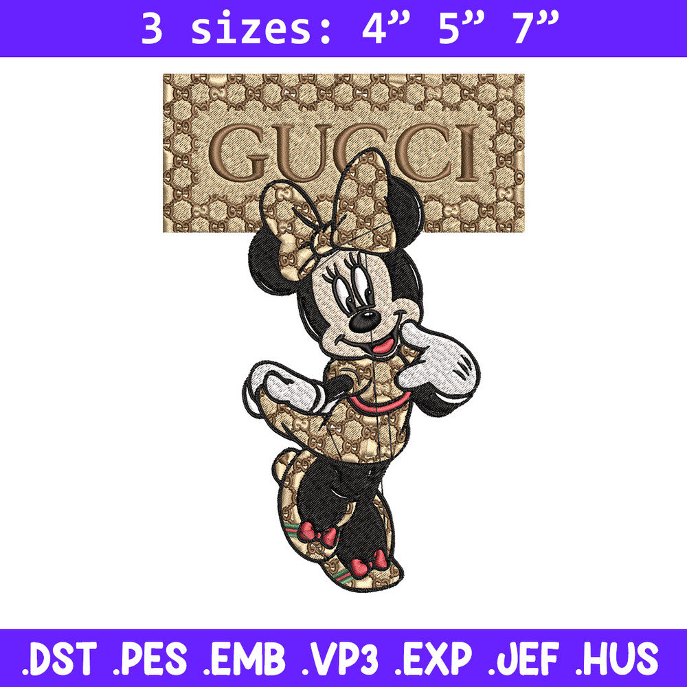 Minnie gucci Embroidery Design, Gucci Embroidery, Brand Embroidery, Logo shirt, Embroidery File, Digital download.jpg
