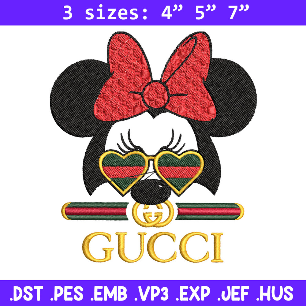 Minnie head Embroidery Design, Gucci Embroidery, Brand Embroidery, Logo shirt, Embroidery File, Digital download.jpg