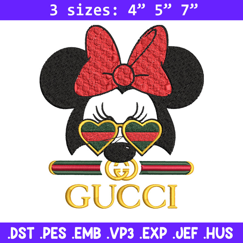 Minnie head Embroidery Design, Gucci Embroidery, Brand Embroidery, Logo shirt, Embroidery File, Digital download.jpg