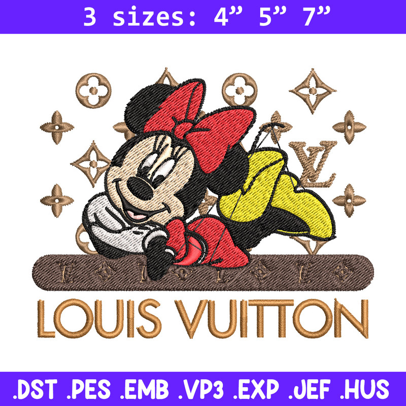Minnie louis vuitton Embroidery Design, Lv Embroidery, Embroidery File, Brand Embroidery, Logo shirt, Digital download.jpg