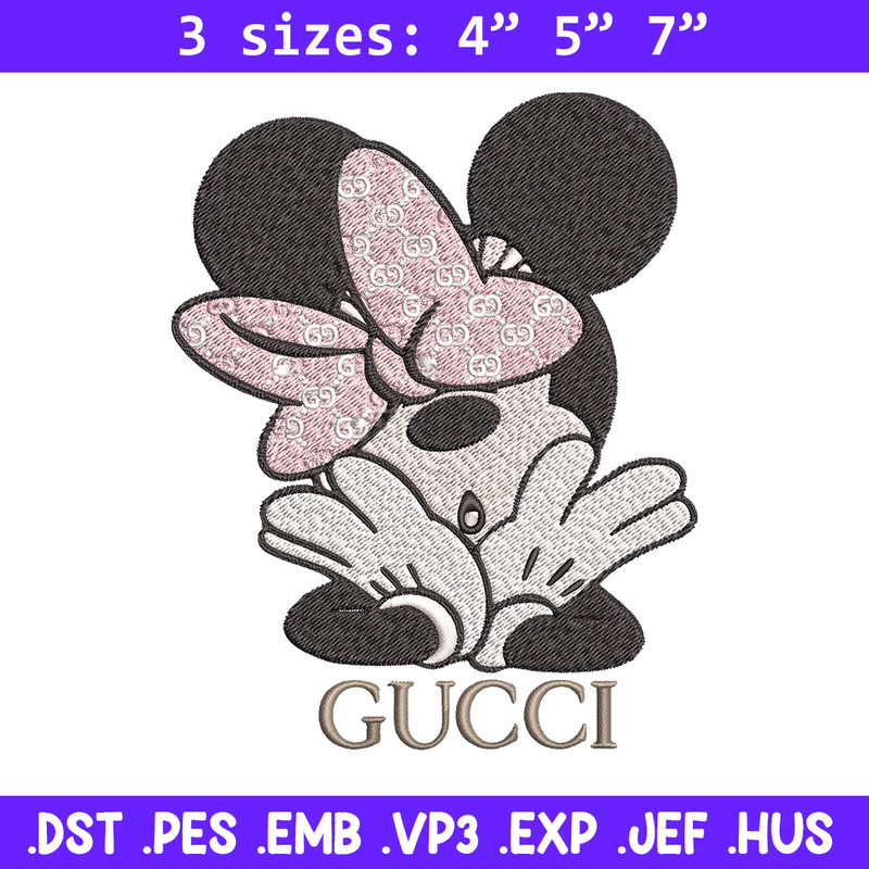Minnie mouse Embroidery Design, Gucci Embroidery, Brand Embroidery, Logo shirt, Embroidery File, Digital download.jpg