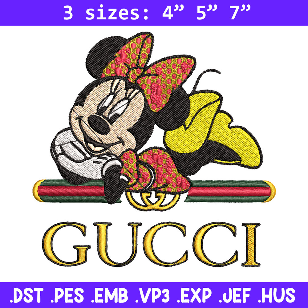 Minnie smile Embroidery Design, Gucci Embroidery, Brand Embroidery, Logo shirt, Embroidery File, Digital download.jpg