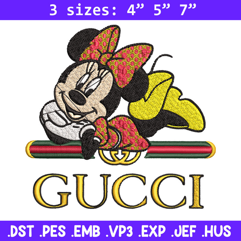 Minnie smile Embroidery Design, Gucci Embroidery, Brand Embroidery, Logo shirt, Embroidery File, Digital download.jpg