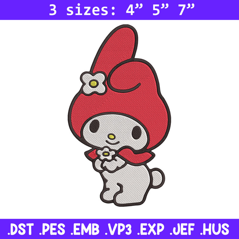 My Melody Embroidery Design, Hello kitty Embroidery, Embroidery File, Anime Embroidery, Anime shirt, Digital download.jpg