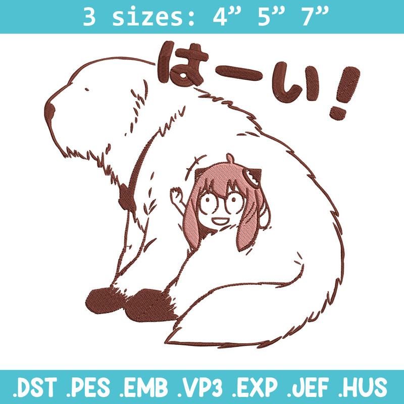 Anya and bond Embroidery Design, Spy x family Embroidery, Embroidery File, Anime Embroidery, Digital download.jpg