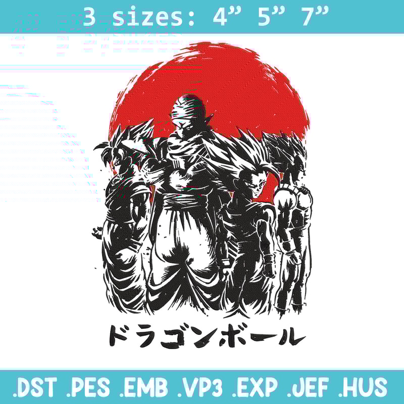 Goku friends Embroidery Design, Dragonball Embroidery, Embroidery File, Anime Embroidery, Anime shirt, Digital download.jpg