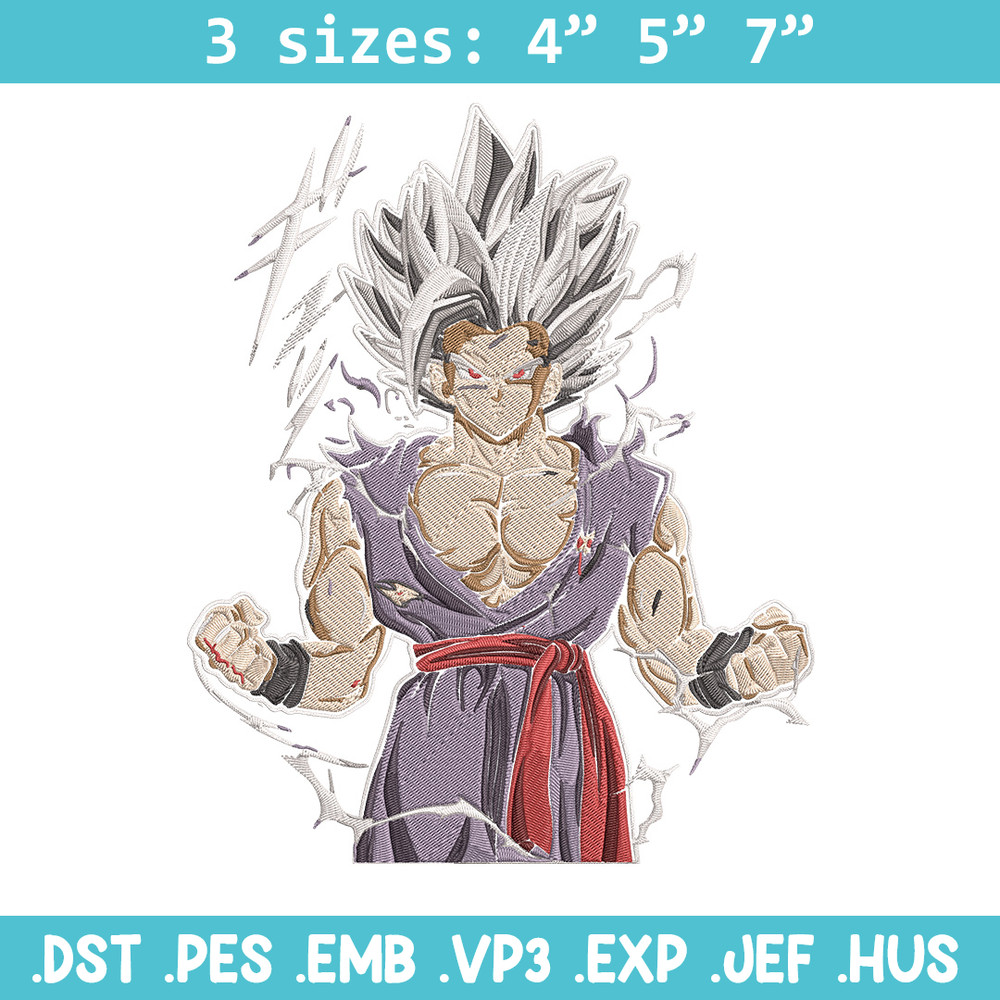 Goku Ultra form Embroidery Design, Dragonball Embroidery, Embroidery File, Anime Embroidery,Anime shirt,Digital download.jpg
