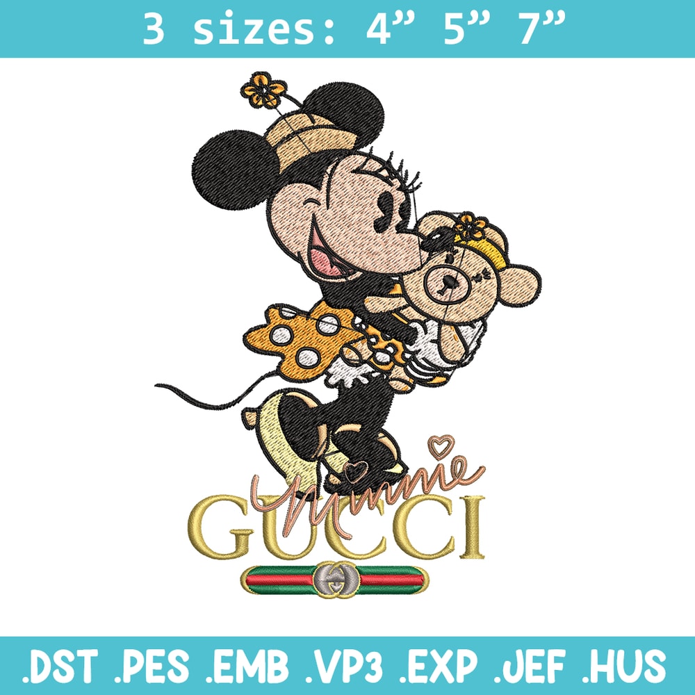 Gucci Minnie mouse Embroidery design, Gucci Embroidery, Disney design, Embroidery File, cartoon shirt, Digital download..jpg